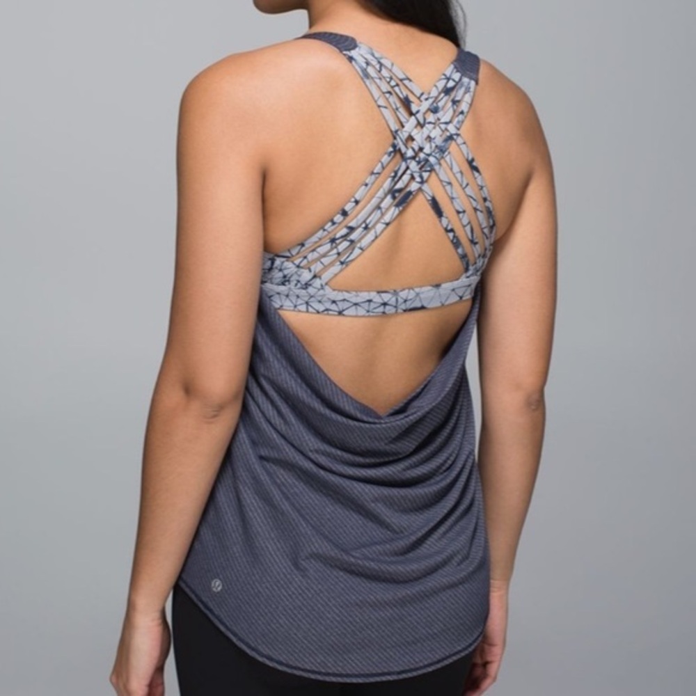 lululemon athletica Blue Strappy Tank Top
